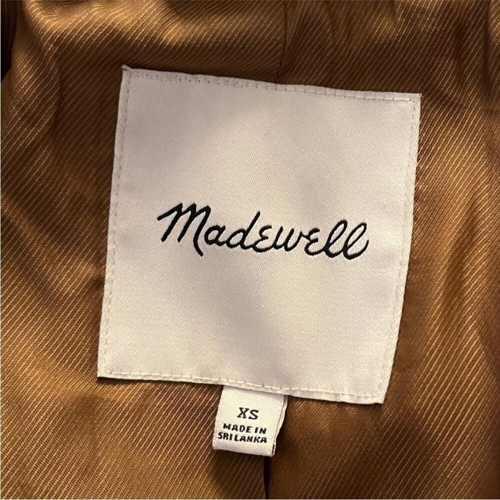 NEW! Madewell Windowpane coat brown plaid size XS elmcourt window pane - Picture 5 of 15